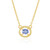 Collar en plata con Zafiro azul Ceylon