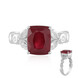 Zilveren ring met een Madagaskar Robijn (de Melo)