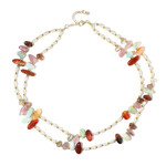 Edelstein-Silberhalskette (Riya)