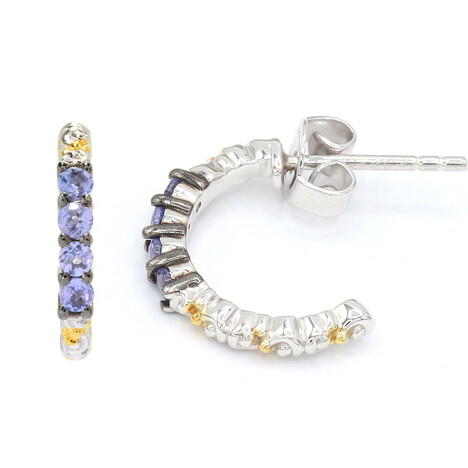 Boucles d'oreilles en argent et Tanzanite (Gems en Vogue)