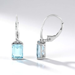Orecchini in argento con Topazio Blu Cielo
