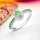 Bague en argent et Tsavorite de Tanzanie