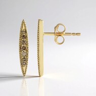 Orecchini in oro con Diamante Champagne I2 (de Melo Gold)