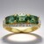 Bague en or et Saphir de couleur pétrole (CIRARI)