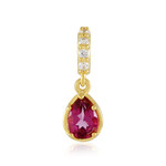 Pink Topaz Silver Pendant