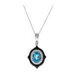 Gouden halsketting met een zwarte onyx