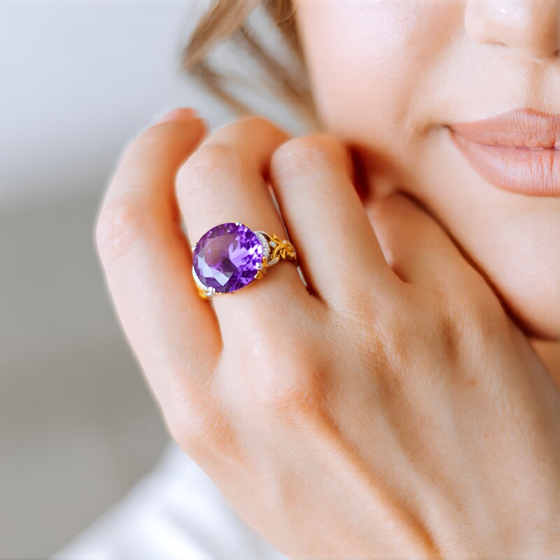 Amethyst-Silberring (Gems en Vogue)