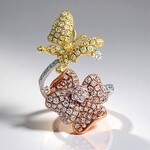 Anello in oro con Diamante Rosa I1 (CIRARI)