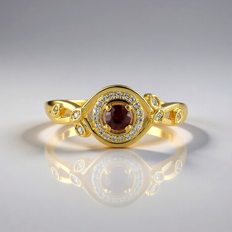 Anello in argento con Zircone Rosa