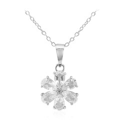 Collana in argento con Topazio Bianco