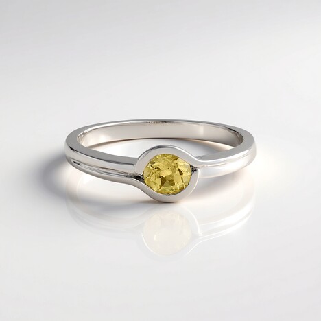 Anello in argento con Berillo Giallo