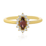 Anillo en plata con Zircón frambuesa