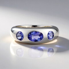 Anello in argento con Tanzanite