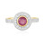 Bague en argent et Saphir rose de Madagascar