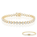 Weißer Topas-Silberarmband