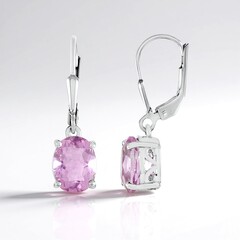 Orecchini in argento con Fluorite Rosa