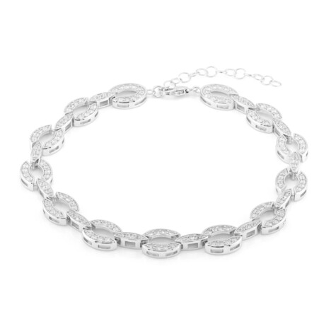 Brazalete en plata con Zircón