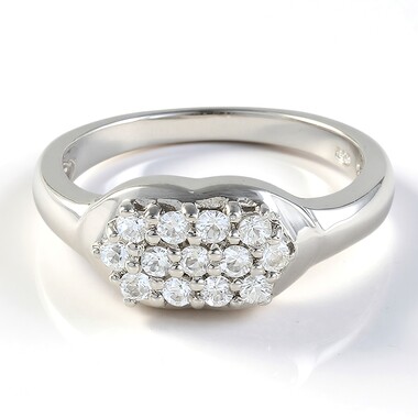 Anello in argento con Zaffiro Bianco