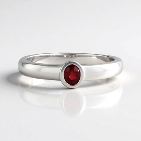Anello in argento con Rubino Tanzania