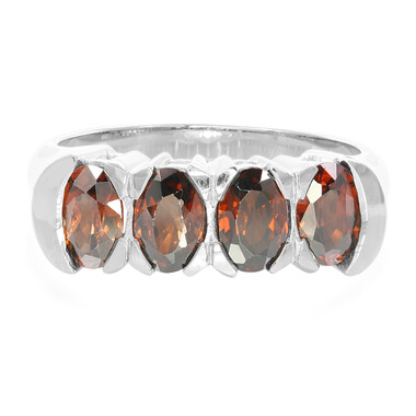 Anello in argento con Zircone Cioccolato