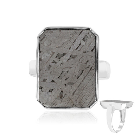 Bague en argent et Météorite d'Alétaï