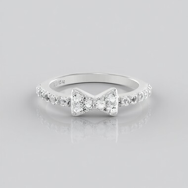 Anillo en plata con Topacio blanco