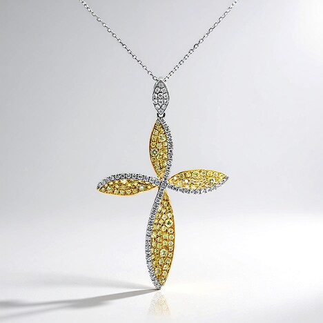Collier en or et Diamant SI2 jaune (CIRARI)