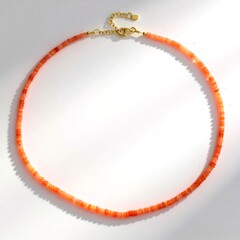 Collana in argento con Opale Arancione d'Etiopia