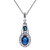Gouden halsketting met een Blauwe Ceylon saffier
