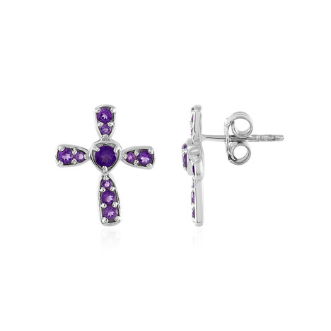 Pendientes en plata con Amatista