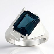 London Blue Topaz Silver Ring (Pallanova)