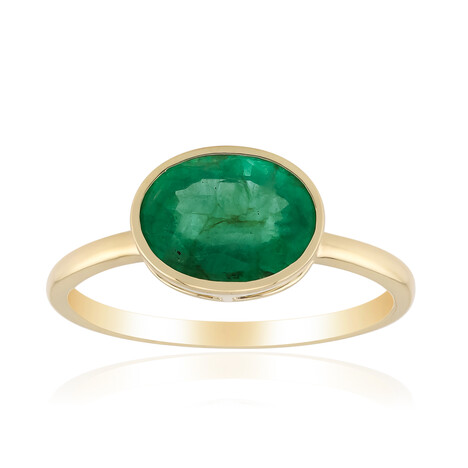 9K Zambian Emerald Gold Ring