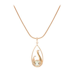 Collana placcata in oro con Ametista Verde