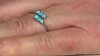Zilveren ring met neon blauwe apatieten