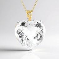 Collier en argent et Quartz blanc (Gems en Vogue)