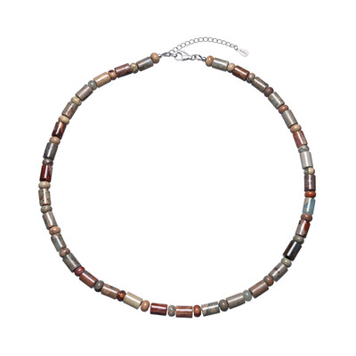 Shou Shan anhydrite Silver Necklace