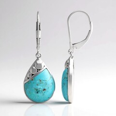 Orecchini in argento con Turchese Kingman Mohave Blu (Jones Lee)