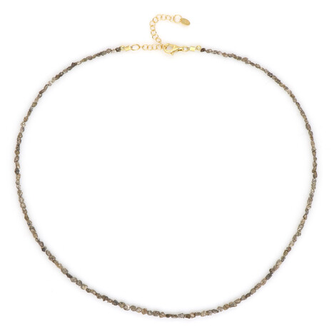 Zilveren halsketting met Champagne Diamanten