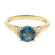Londonblauer Topas-Goldring