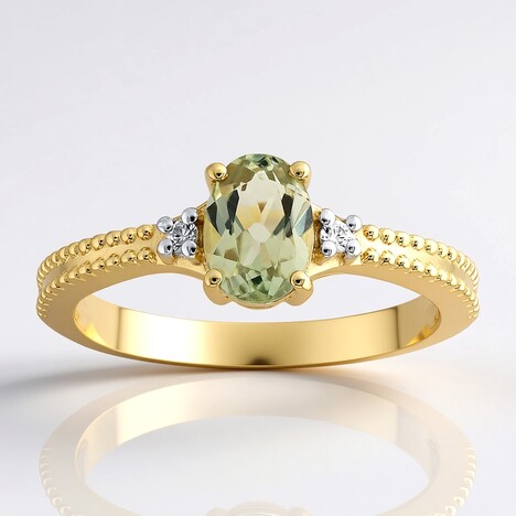 Bague en or et Diaspore à couleur changeante