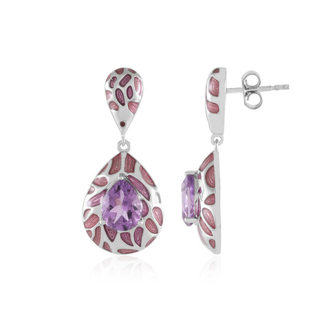 Orecchini in argento con Ametista (Adela Silber)