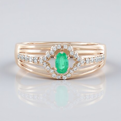Anello in oro con Smeraldo Russo