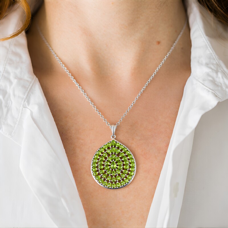 Peridot Silver Necklace
