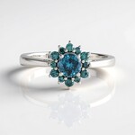Anello in oro con Diamante Blu I2 (SUHANA)