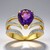 Anello in oro con Ametista Siberiana (Adela Gold)