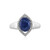 Zilveren ring met een blauwe ster saffier