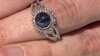 Anillo en plata con Zafiro estrella azul