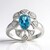 Anello in argento con Topazio Blu Londra
