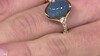 Zilveren ring met een blauwe opaal (KM by Juwelo)