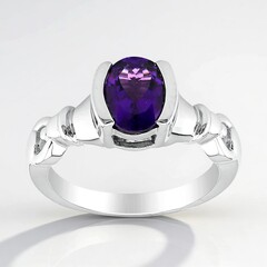 Anello in argento con Ametista (Remy Rotenier)